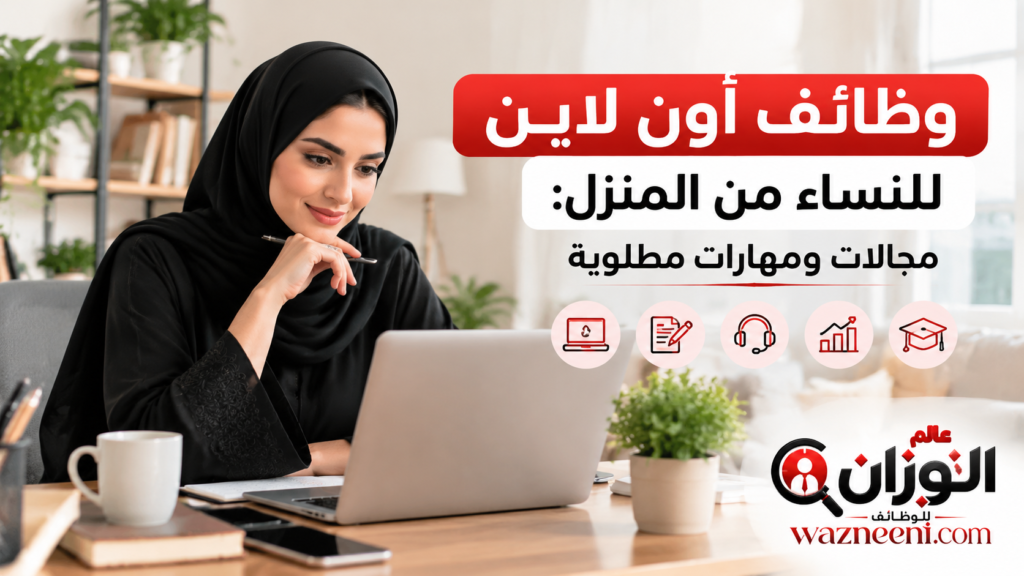 وظائف أون لاين للنساء من المنزل