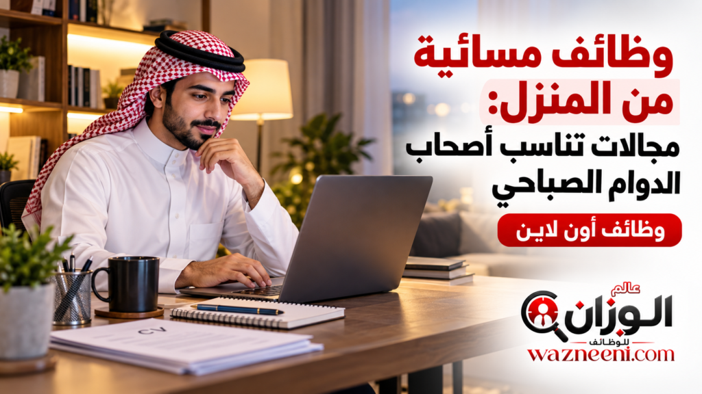 وظائف مسائية من المنزل