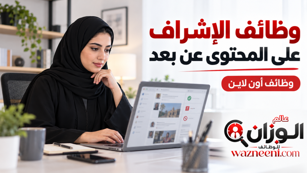 وظائف الإشراف على المحتوى عن بعد