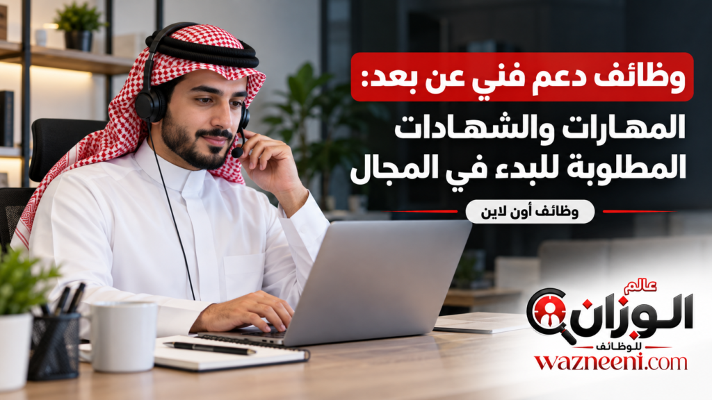 وظائف دعم فني عن بعد