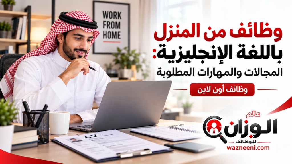 وظائف من المنزل باللغة الإنجليزية
